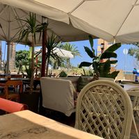 Terrace at Let's Vegan in Crete