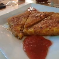 Saganaki at Let's Vegan in Crete