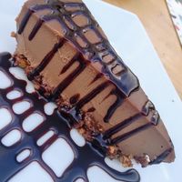 Chocolate pie at Let's Vegan in Crete