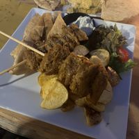 souvlaki   at Let's Vegan in Crete