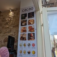 Underneath where it say plant based food is a range of desserts that aren't Vegan at Let's Vegan in Crete