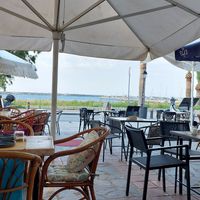 Outside sitting area. at Let's Vegan in Crete