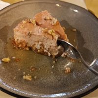 Strawberry cheesecake at Let's Vegan in Crete