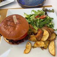 Mediterraner Burger  at Let's Vegan in Crete