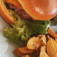 Beyond burger  at Let's Vegan in Crete
