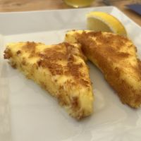saganaki  at Let's Vegan in Crete