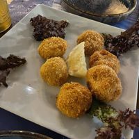 Vegan mozzarella balls  at Let's Vegan in Crete