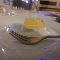 Non vegan Pannacotta...served before getting the bill at Let's Vegan in Crete