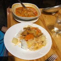 Massaman curry with tofu potatoes and carrots at Udom Thai in Centennial