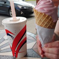 Generous size for cones and shakes at Mile and a Quarter Ice Cream in Kingston