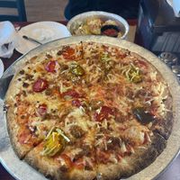 Vegan Sausage Pepper Pizzaa  at Sky's Pizza Pie in Pensacola