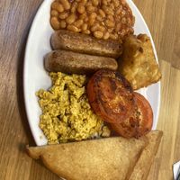 Full English with Fried Bread and Richmond Sausages at Old Town Beach Cafe  in Hunstanton