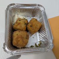 Cheese croquettes at Las Niñas Veganas in Cadiz