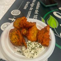 Fried mushroom  at Las Niñas Veganas in Cadiz