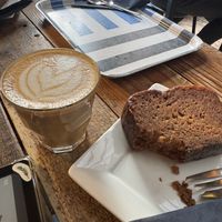 Delicious vegan carrot cake and great coffee.  at Koffie Academie in Amsterdam