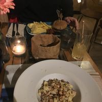 Orecchiette And vegan burger   at Munz Munz in Monopoli