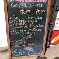 Menu of the day at Eden  in Ica