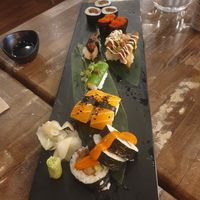 A sushi platter (minus a few pieces already eaten 😆) at Izakaya Midori in Reedy Creek