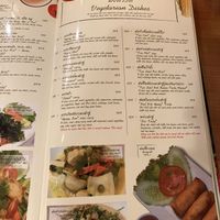 First page of three page veg menu at Tealicious in Bangkok