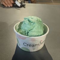 7 dollar scoop of mint ice cream at Creamistry in Irving
