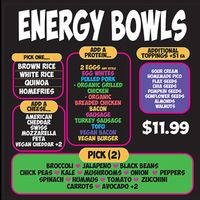 Energy bowls  at Stella Blue in Huntington