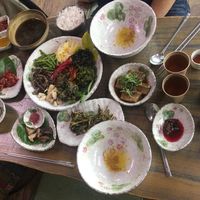 Mountain bibimbap meal 15000 per person, minimum 2 people. Includes cold tea, a sweet drink to start and excellent sweetened coffee to finish. at Jeombongsan Sanchae in Sokcho