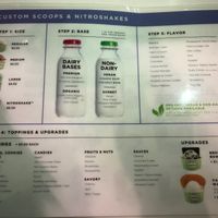 Menú at Creamistry in Houston