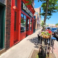 Outside at Babycakes in Marquette