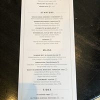 The choices  at Browns in Oxford