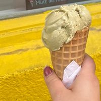 Matcha ice cream   at Crèmerie Meu Meu in Montreal