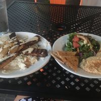 St. Francis Assisi entree marinated tempeh at Mooney's Mediterranean Cafe in Winston-salem