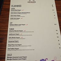 Ask for separate vegan menu! at Ginger Cafe in Tallinn