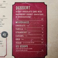 Dessert at Vagal Burger and Gin in Sogndal