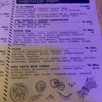 Menu at Hedonist in Zadar