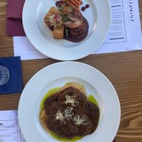 The dish at the top was amazing “DIK-DIK”! The dish at the bottom was not very tasty or satisfying “Common C*ckshafer”...  at Hedonist in Zadar