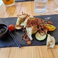 Dumplings with just a lot of zucchini at Hedonist in Zadar