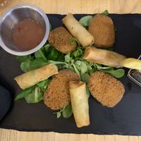 Vegan spring rolls and nuggets  at Hedonist in Zadar
