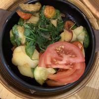 Potatoes with seasonal veggies  at Hedonist in Zadar