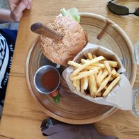 Vegan vegetable Burger with tofu and herbs at Hedonist in Zadar