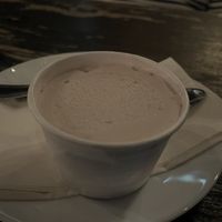 Rhubarb/strawberry dairy free ice cream   at 555 Brewing Co in Picton
