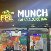 Outside #Veganuary at Falafel Vegan Munch in Birmingham