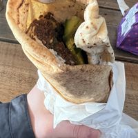 Large falafel wrap  at Falafel Vegan Munch in Birmingham