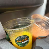 Fresh juices   at Falafel Vegan Munch in Birmingham