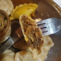 Mushroom pierogi at Pierogarnia Mandu Centrum in Gdansk
