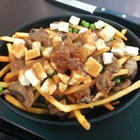 Vegan poutine at Bohème in Tadoussac