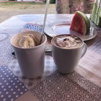 Ice cream and coffee at Villa Oderblick in Gartz