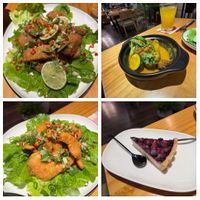 Lemon chikin, curry, cha cha and cheese cake   at Loving Hut - Heping Branch in Taipei