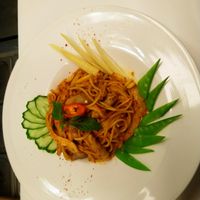 Spicy garlic pasta at Loving Hut - Heping Branch in Taipei