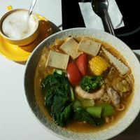 spicy sichuan noodle soup at Loving Hut - Heping Branch in Taipei