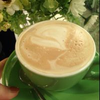 Caramel caffé latté at Loving Hut - Heping Branch in Taipei